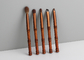 Voniraschoonheid Mini Travel Bamboo Makeup Brushes met de Reeks die van het Opslaggeval wordt geplaatst